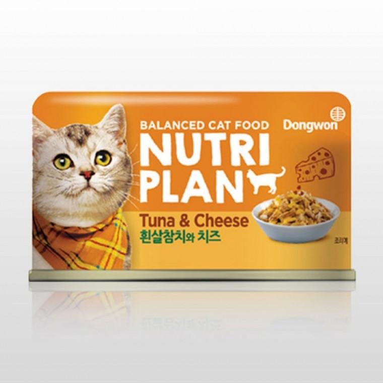 고양이 장건강 캔간식 참치 치즈 160g 1P 통조림 영양