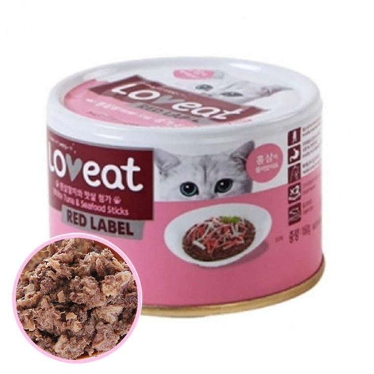 고양이 홍삼 캔간식 흰살참치 맛살 160g 1P 습식 영양