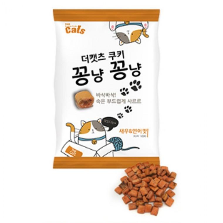 고양이 바삭한 쿠키 새우 연어 100g 1P 한입 간식