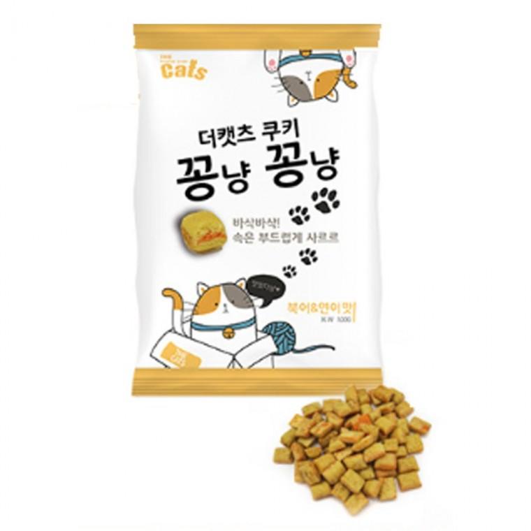고양이 바삭한 쿠키 북어 연어 100g 1P 한입 간식