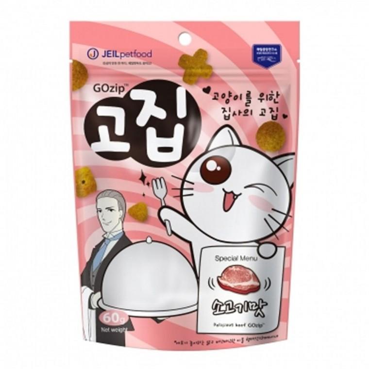반려묘 간식 고집 소고기 60g 1P 반려묘 크런치 스낵