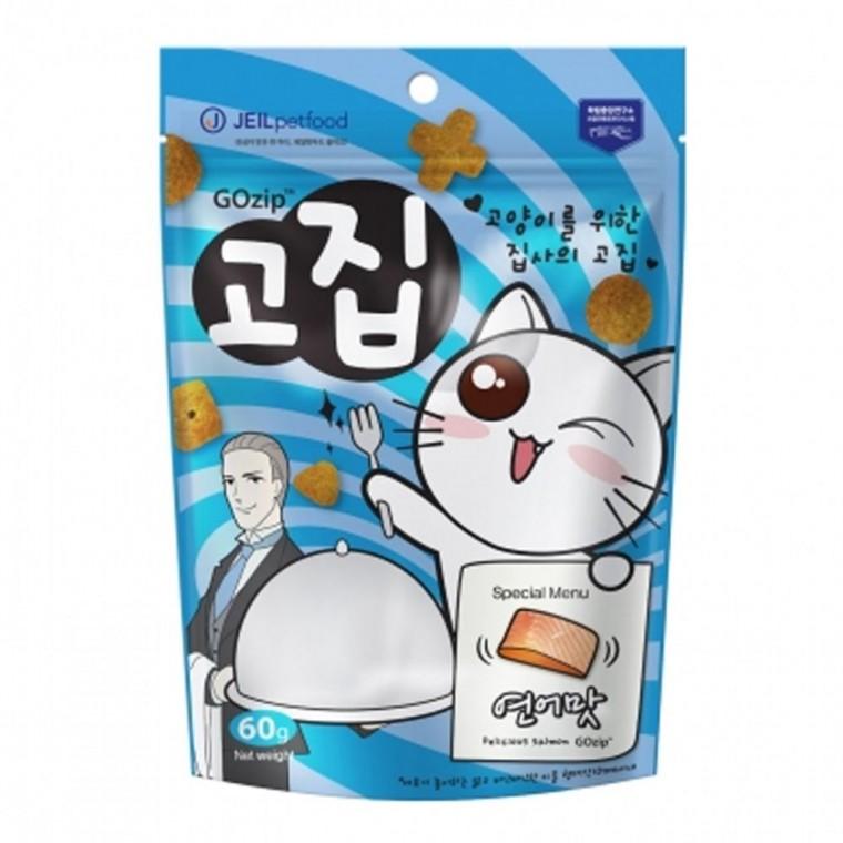 고양이 고집 연어맛 60g 1P 크런치 스낵 과자 간식