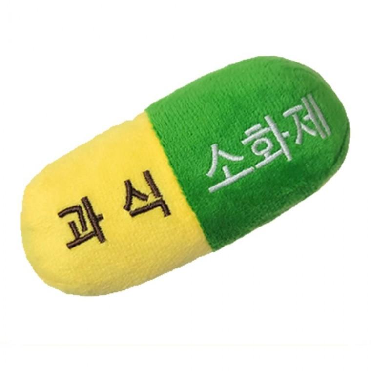 강아지 바스락 삑삑이 인형 과식 연두 1P 터그 애착