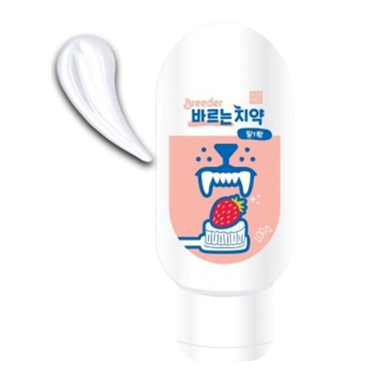 강아지 바르는 치약 딸기향 100g 1P 양치 치석관리
