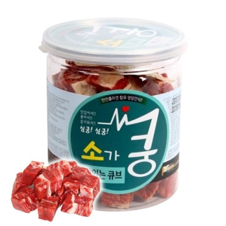 강아지 육포 통간식 소고기 200g 1P 스몰바이트 스낵