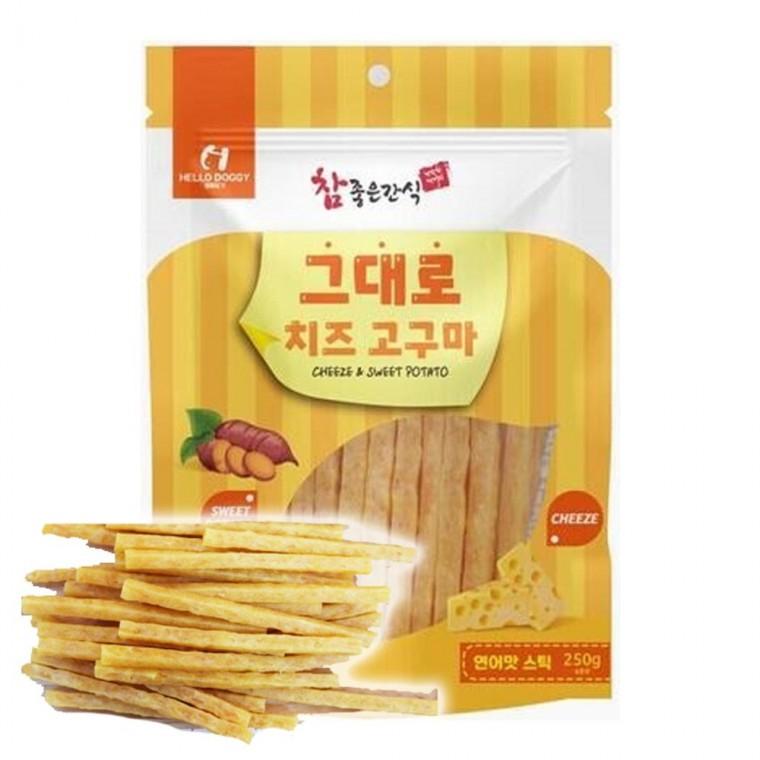 강아지 그대로 스틱 치즈고구마 연어 250g 1P 간식