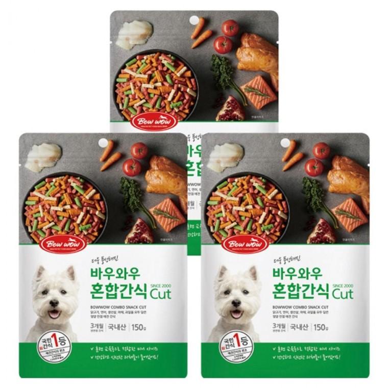 강아지 간식 혼합 컷팅 150g 3P 반려견 애견 영양스낵