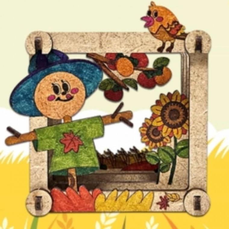 DIY공예 MDF 입체액자 허수아비 만들기