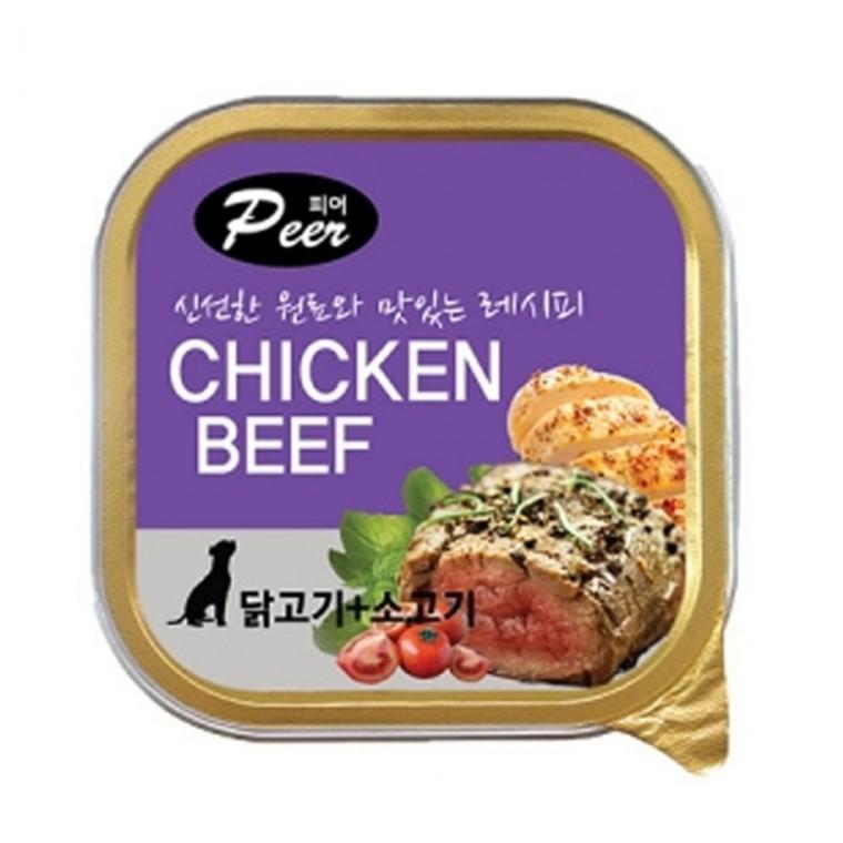 강아지 닭고기 소고기 통조림 100g 1P 습식 캔간식