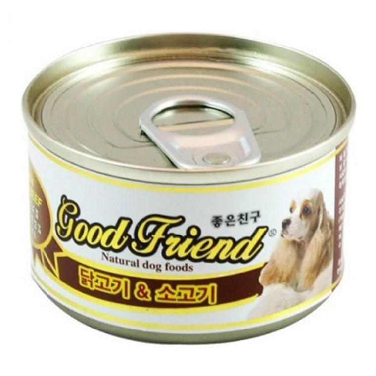 강아지 닭고기 소고기 통조림 100g 1P 습식 사료 간식