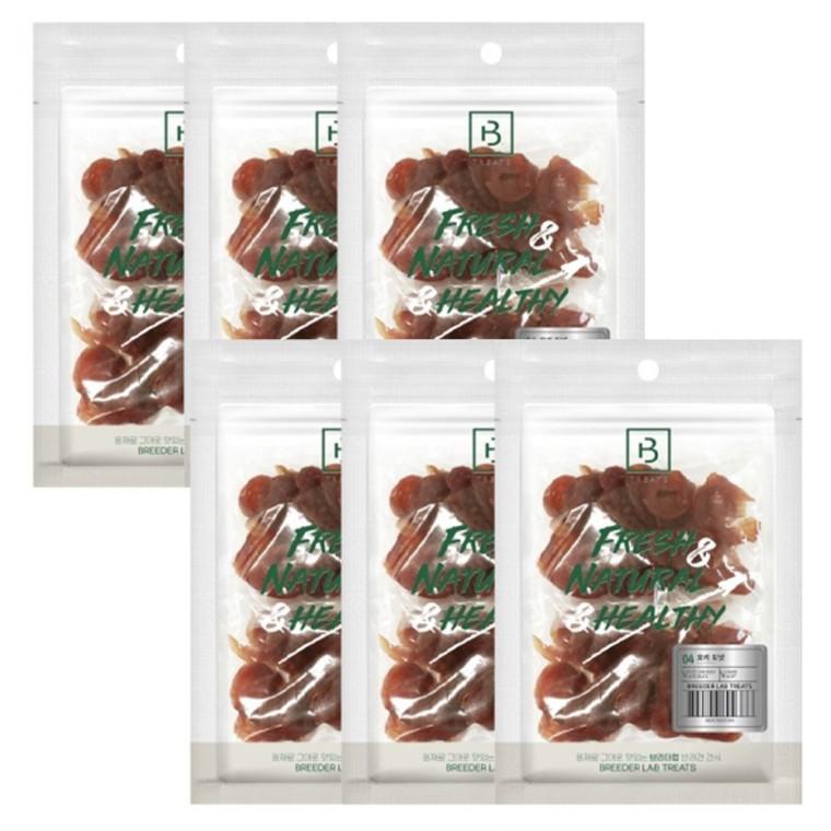강아지 부드러운 육포 오리 도넛 180g 6P 져키 간식