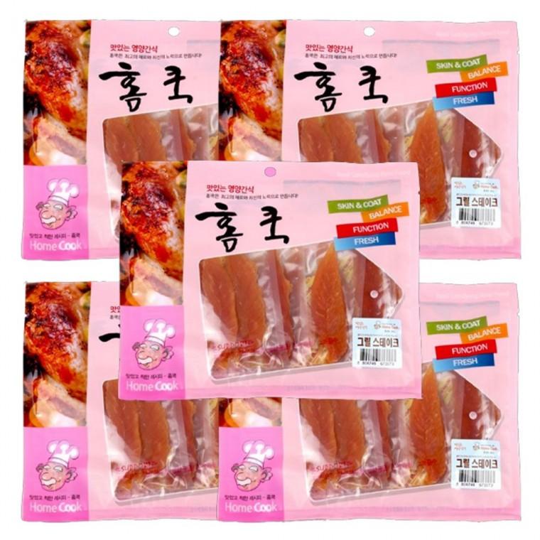 강아지 홈쿡 육포 그릴 스테이크 400g 5P 져키 간식