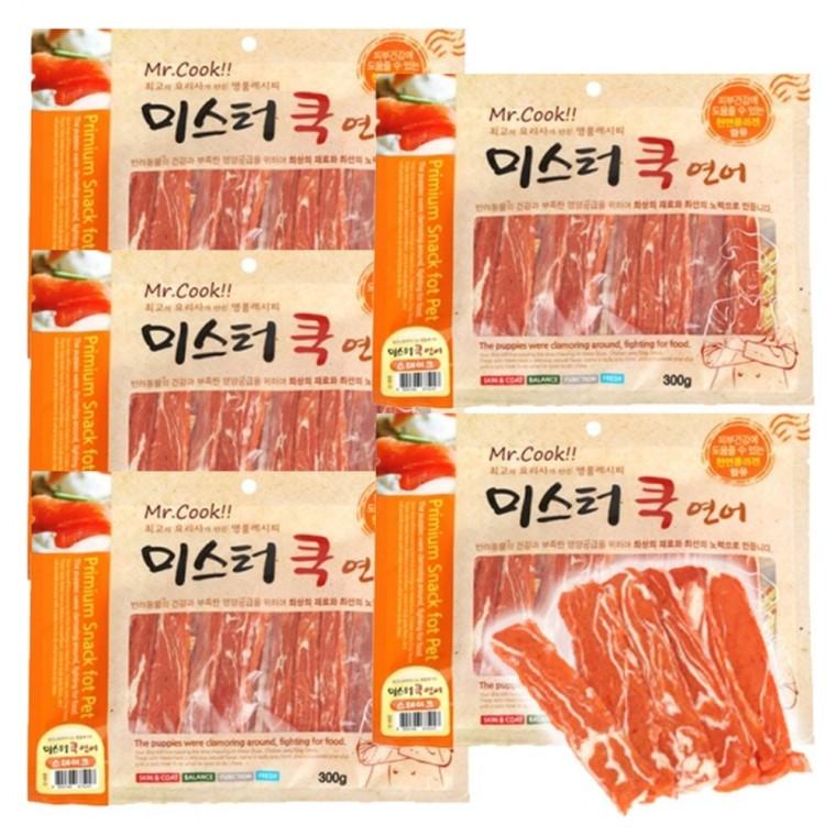 강아지 영양 육포 연어 스테이크 300g 5P 져키 스낵