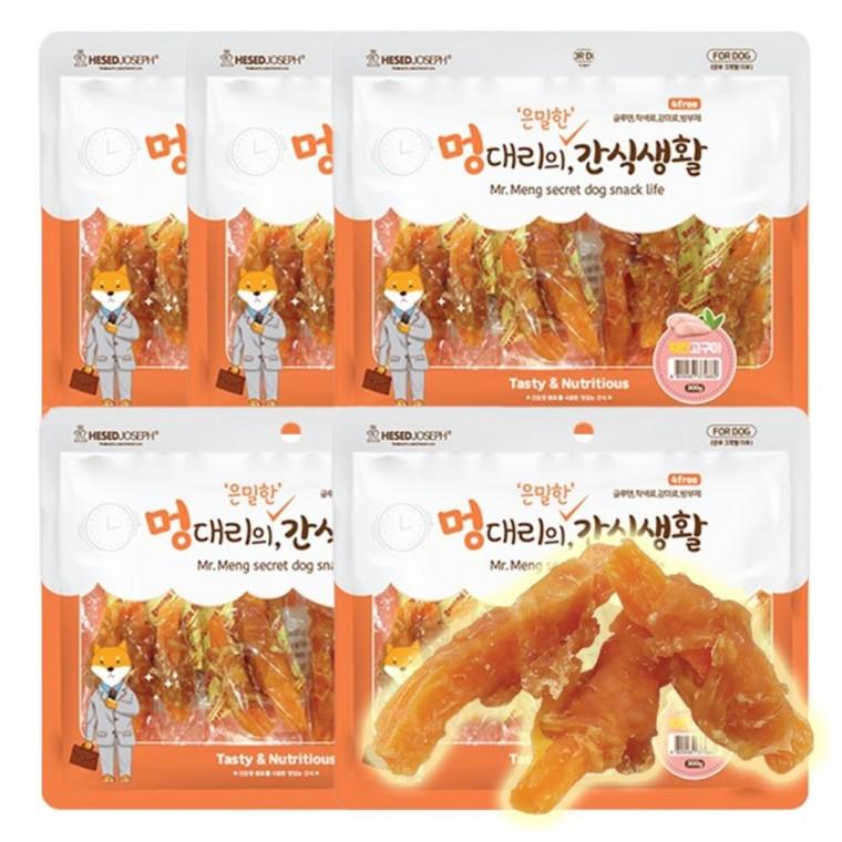 강아지 치킨 고구마말이 300g 5P 고단백 영양 육포