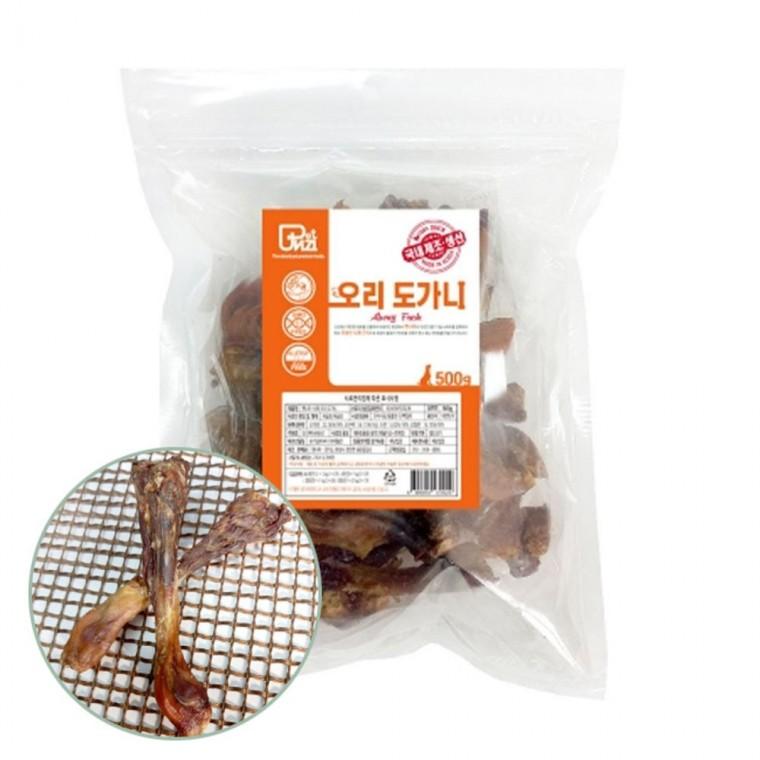 강아지 오래먹는 뼈간식 오리 도가니 500g 1P 영양