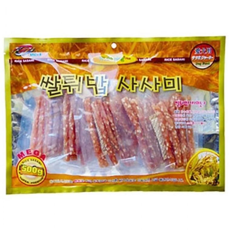 강아지 쌀튀밥 스틱 사사미 500g 1P 애견 덤벨 껌