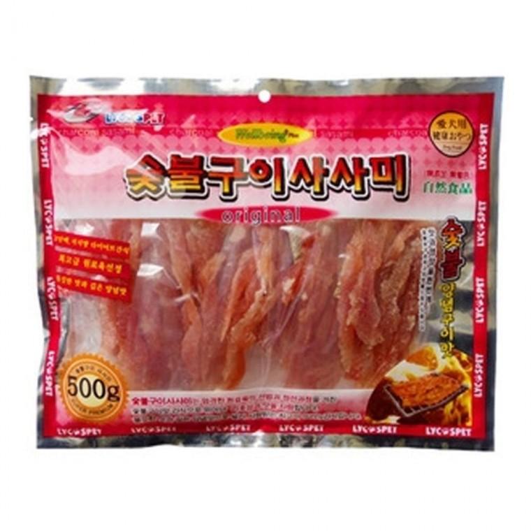 강아지 숯불구이 육포 간식 500g 1P 영양 져키 사사미