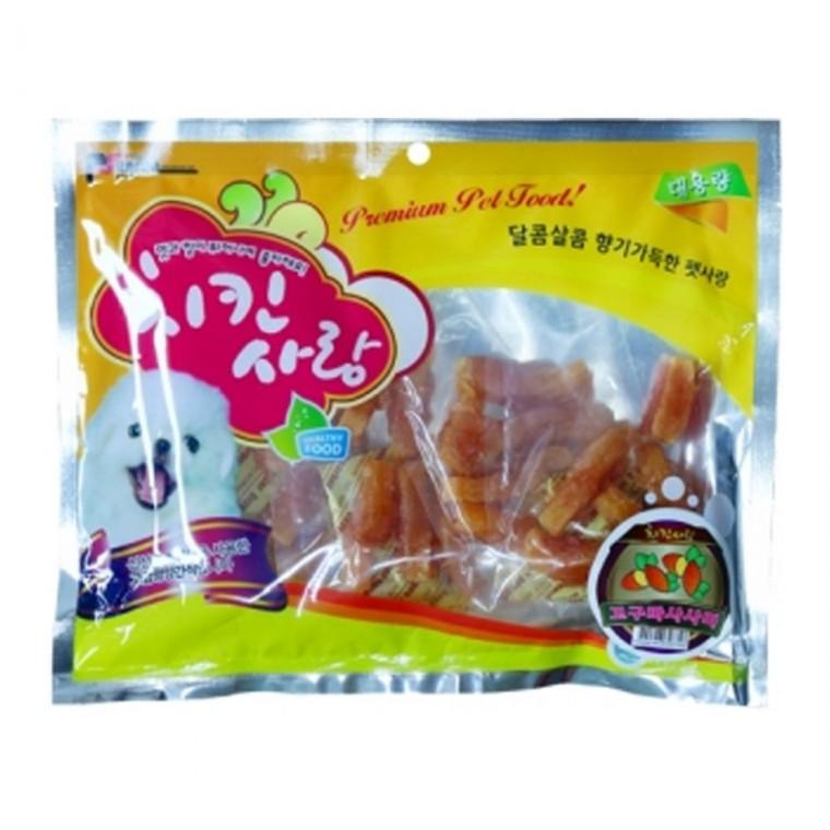 강아지 고기말이 육포 치킨 400g 1P 영양 간식 져키