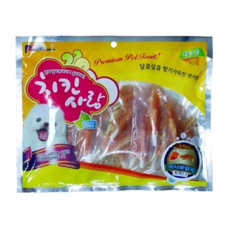 강아지 고기말이 육포 미니 닭갈비 400g 1P 영양 간식