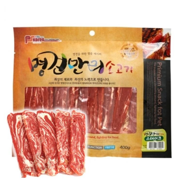 강아지 저지방 육포 소고기 스테이크 400g 1P 져키