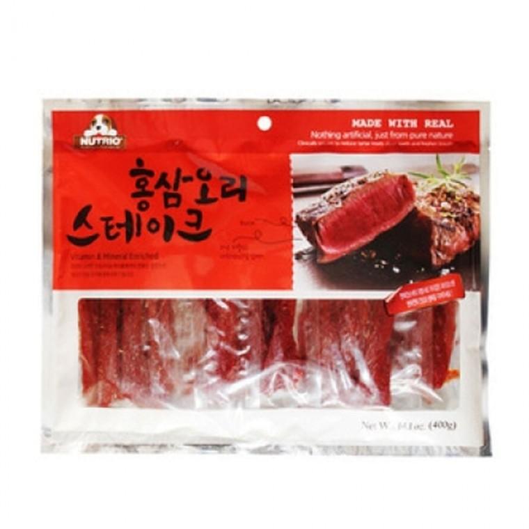 강아지 홍삼 오리 스테이크 400g 1P 반려견 간식