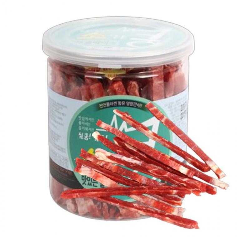 강아지 맛있는 육포 소고기 슬라이스 200g 1P 통간식