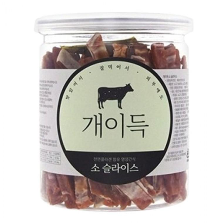 강아지 소슬라이스 200g 반려견 육포 영양 훈련 간식