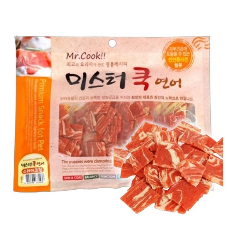 강아지 미스터쿡 육포 연어 스테이크 300g 1P 져키