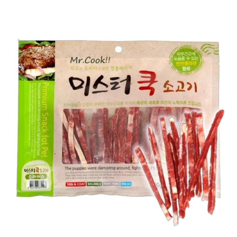 강아지 미스터쿡 육포 소고기 슬라이스 300g 1P 져키