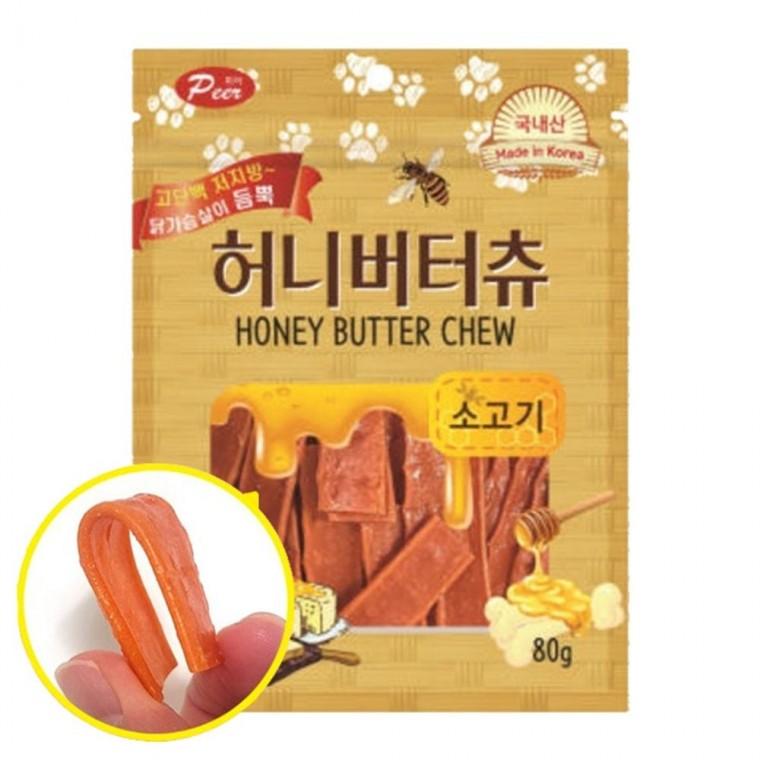 강아지 소프트 허니 버터 육포 소고기 80g 1P 간식