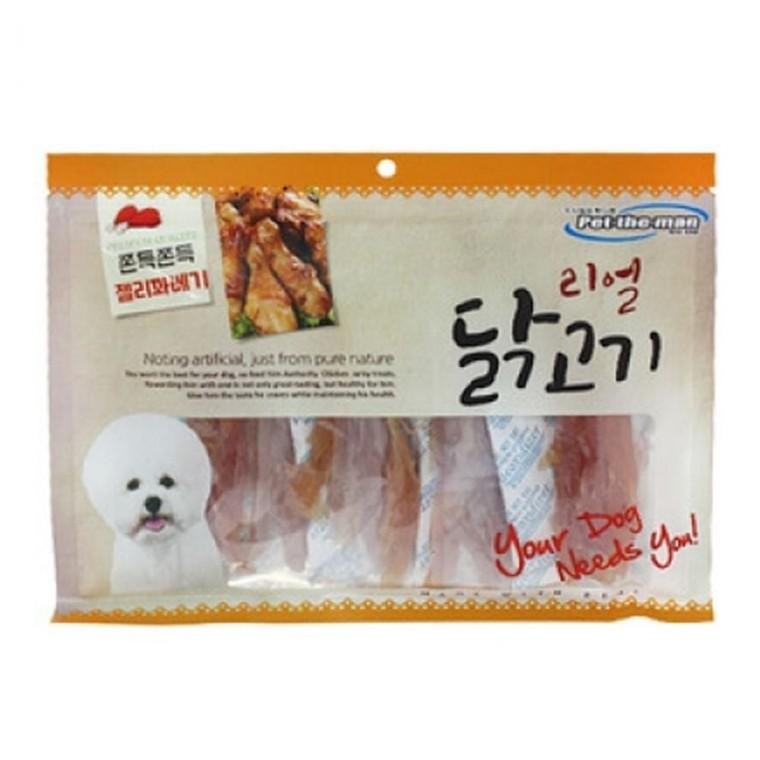 강아지 리얼 쫀득 젤리꽈배기 300g 반려견 육포 간식