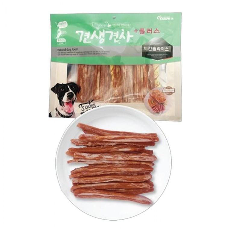 강아지 견생견사 육포 간식 치킨 슬라이스 300g 1P