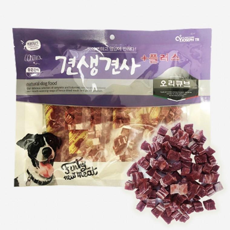 강아지 저지방 오리 큐브 300g 1P 영양 육포 한입