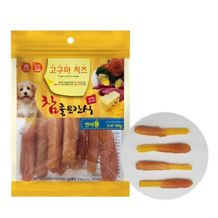 강아지 고구마말이 스낵 연어봉 100g 1P 영양 간식