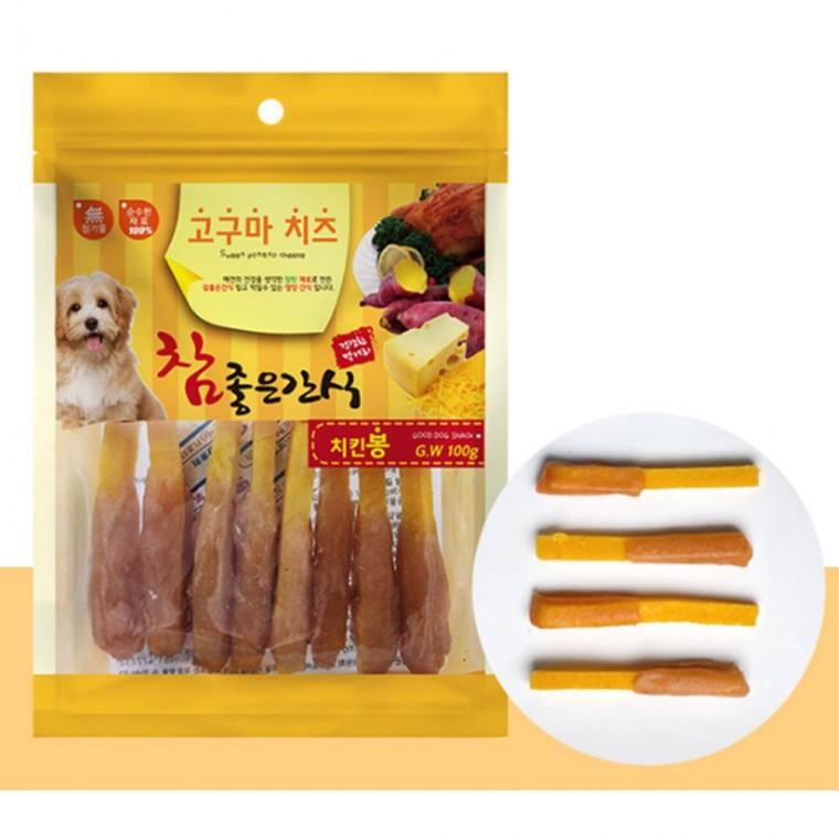 강아지 고구마치즈 치킨봉 스틱 100g 1P 영양 져키
