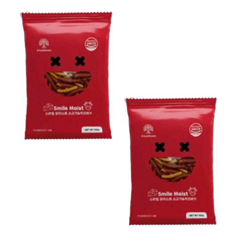 강아지 스마일 버거 간식 소고기 치즈 100g 2P 훈련
