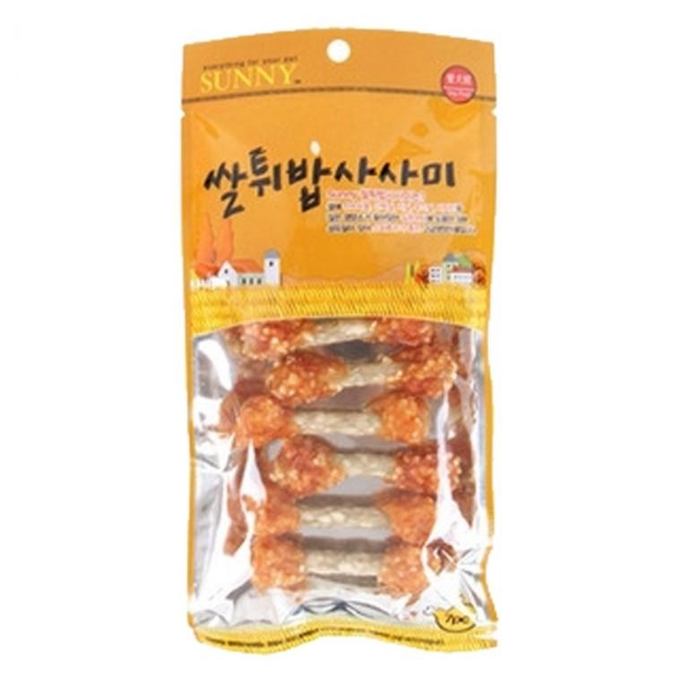 강아지 쌀튀밥 덤벨 사사미 7개입 1P 애견 육포 간식