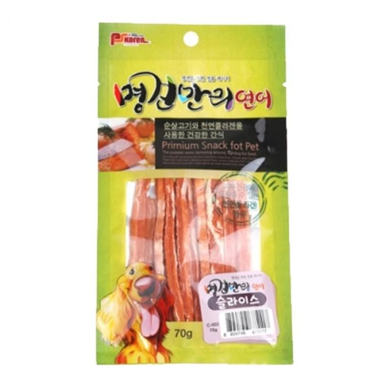 강아지 연어 슬라이스 70g 반려견 육포 영양 간식