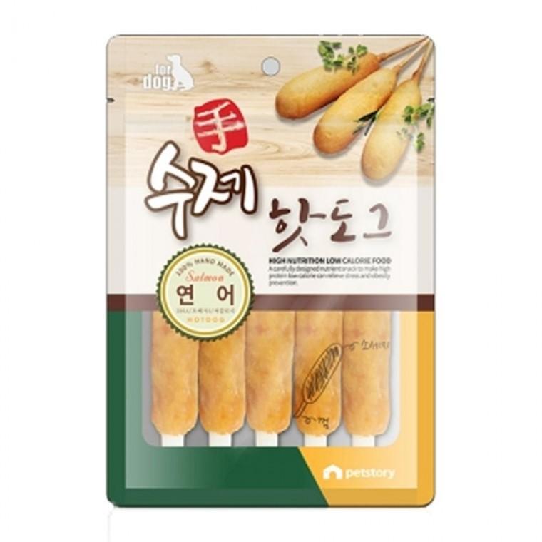 강아지 수제 핫도그 연어 100g 1P 애견 개껌 간식