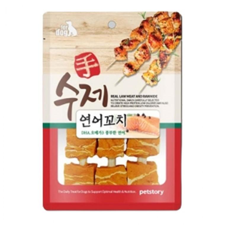 강아지 수제 연어꼬치 90g 1P 반려견 육포 개껌 간식
