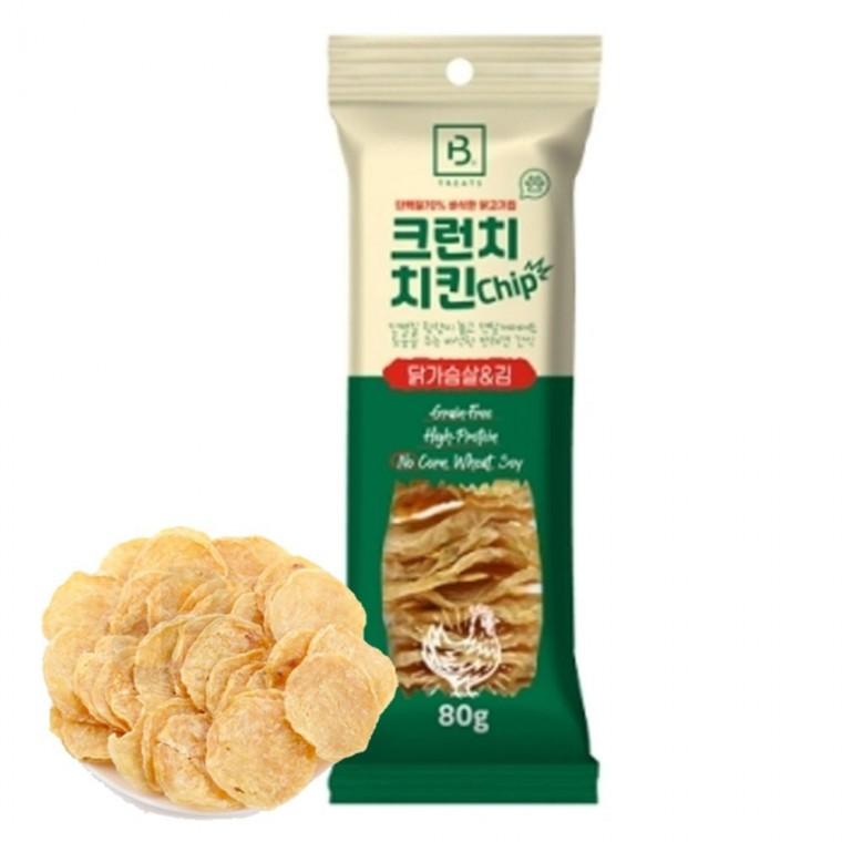 강아지 크런치 단백질 비스켓 닭가슴살 80g 1P 치킨칩