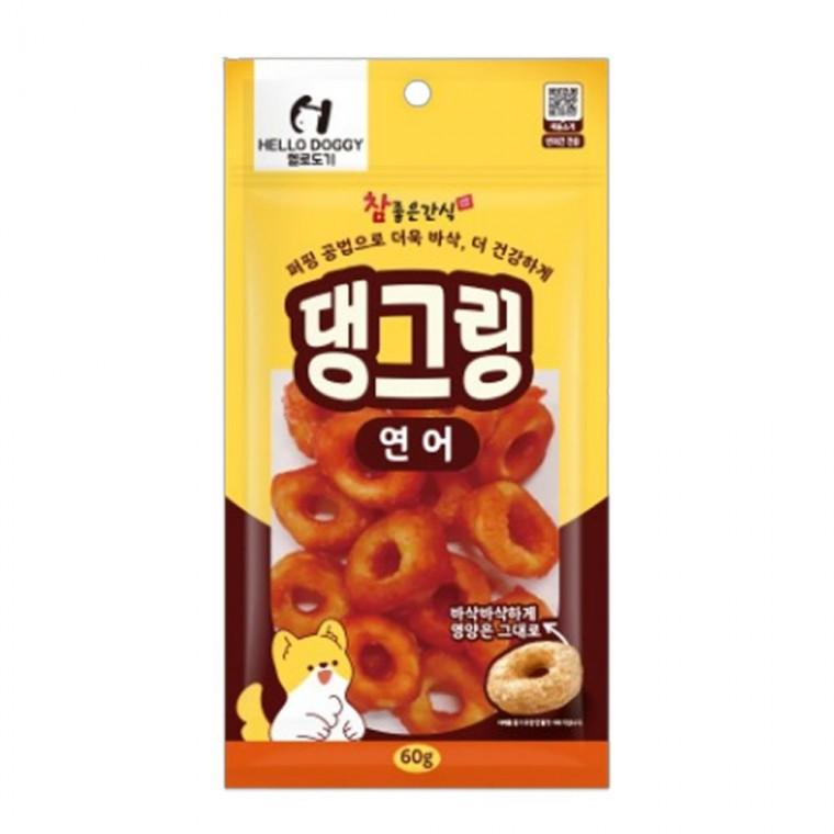 강아지 댕그링 도넛 간식 연어 60g 1P 바삭 비스킷