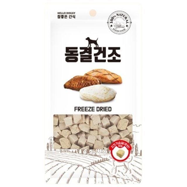 동결건조 간식 치킨가슴살 큐브 80g 1P 훈련 보상