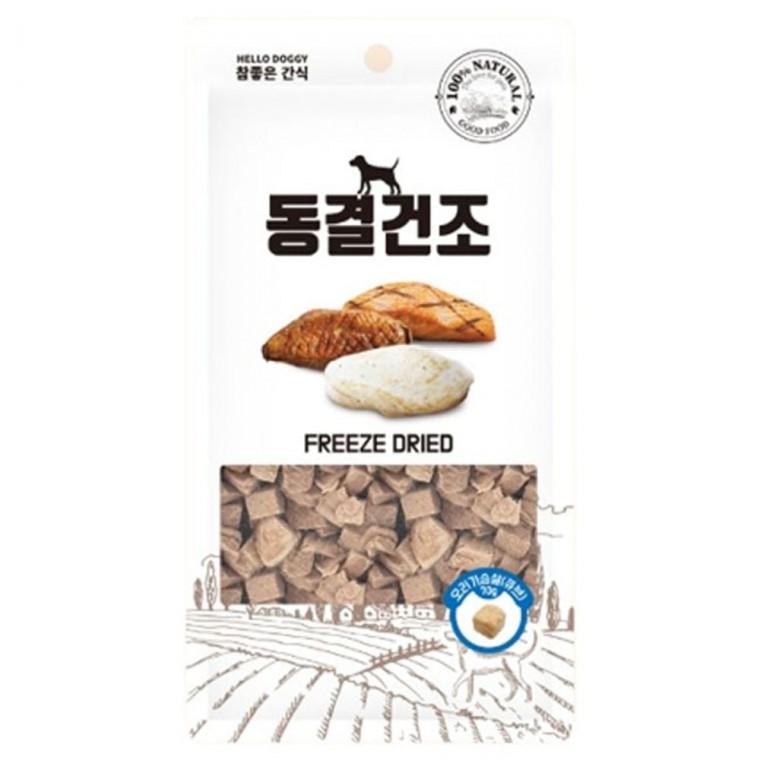동결건조 간식 오리가슴살 큐브 70g 1P 훈련 보상