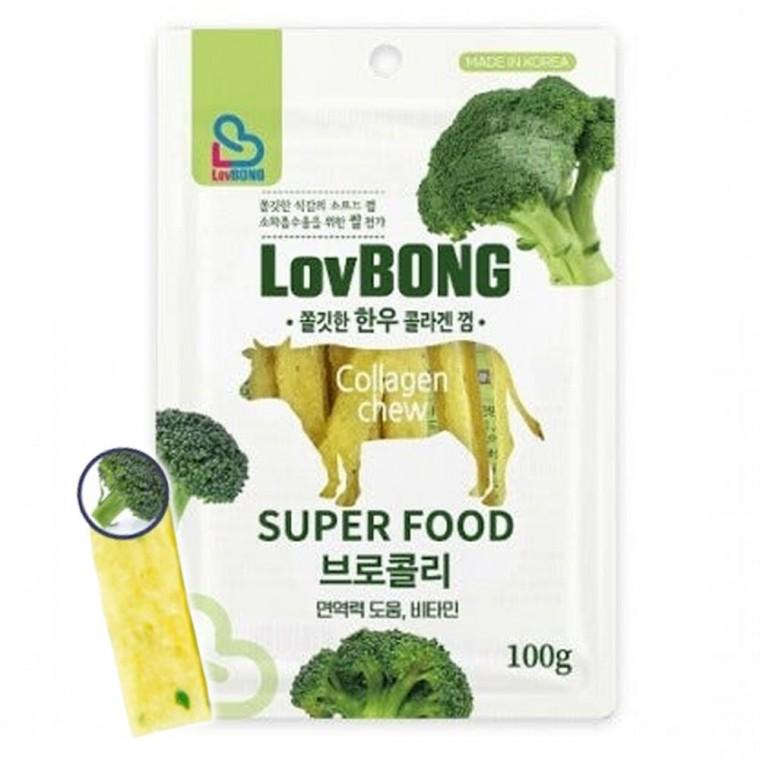 강아지 한우 콜라겐 껌간식 브로콜리 100g 1P 소프트