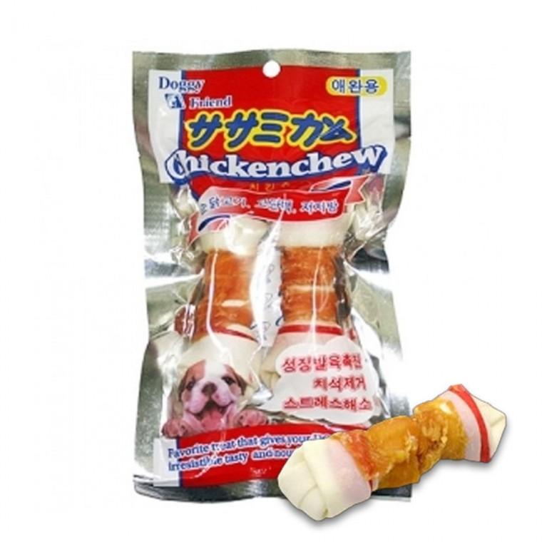 강아지 치킨말이 껌간식 2개입 1P 치석관리 개껌 고기