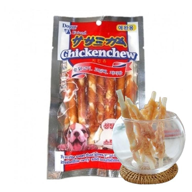 강아지 치킨말이 스틱 껌간식 6개입 1P 치석관리 개껌