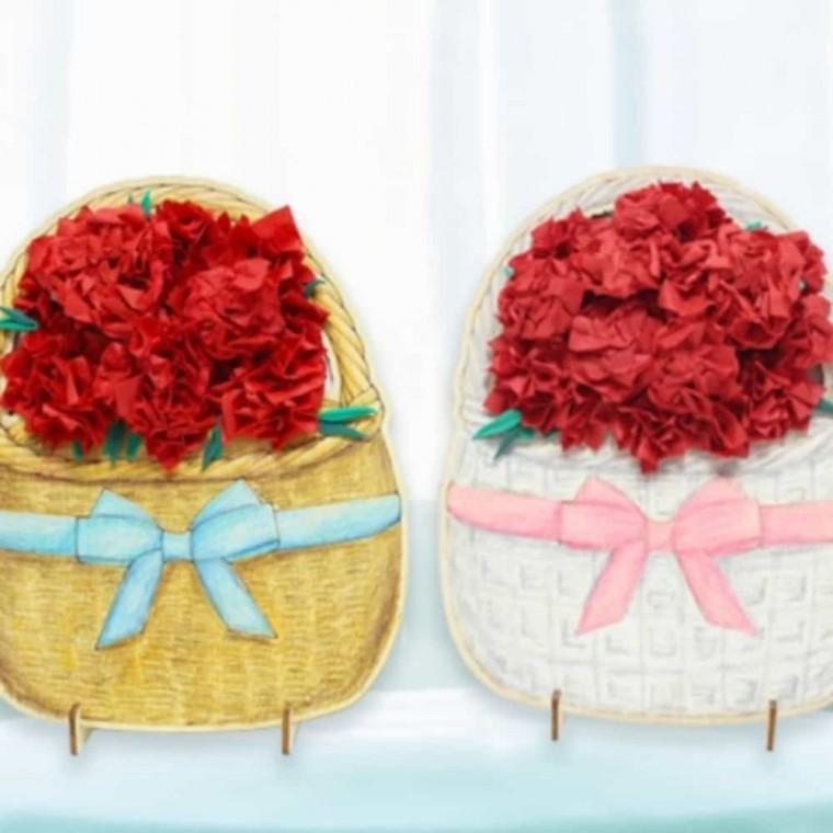 어버이날DIY 한지 카네이션 바구니 5인용