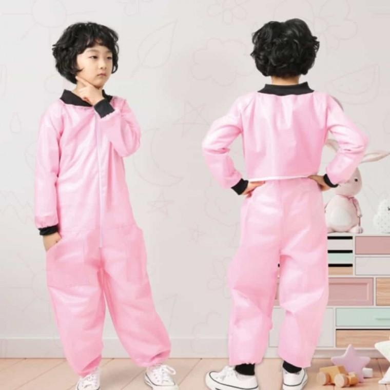 물감놀이옷 시보리 일체형 미술가운 L