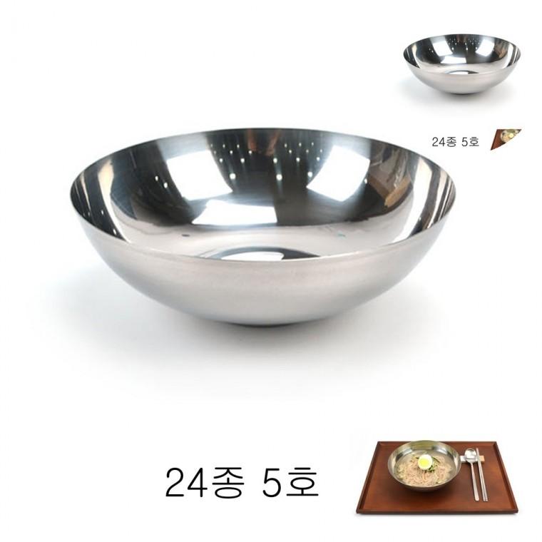 스테인레스 24종 냉면기 5호 냉면그릇 비빔밥그릇 깔끔한면기